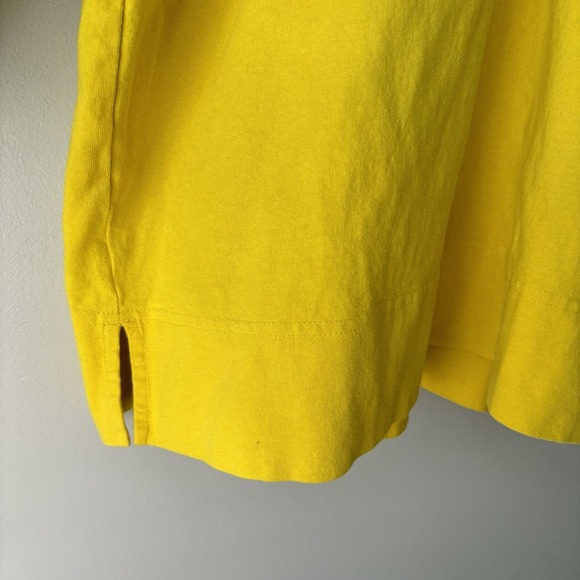 Everlane Rugby Shirt Women's Large Top Marigold Yellow Collar‎ Cotton Polo Boxy - Picture 3 of 12